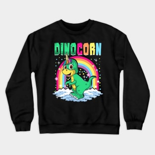 Cute Dinocorn Dinosaur & Unicorn Unisaur Crewneck Sweatshirt